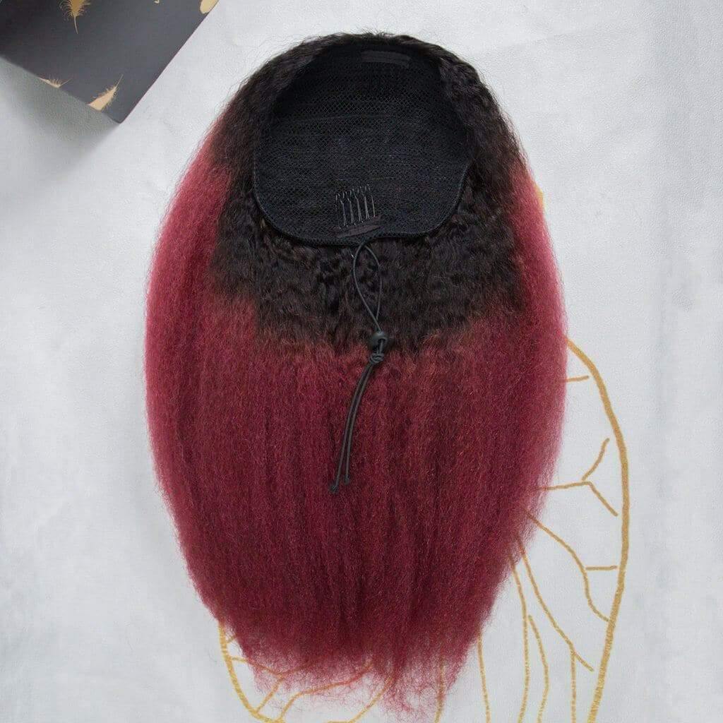 Kinky Straight Natural Mix Color Drawstring Ponytail 120-150g - Image 19