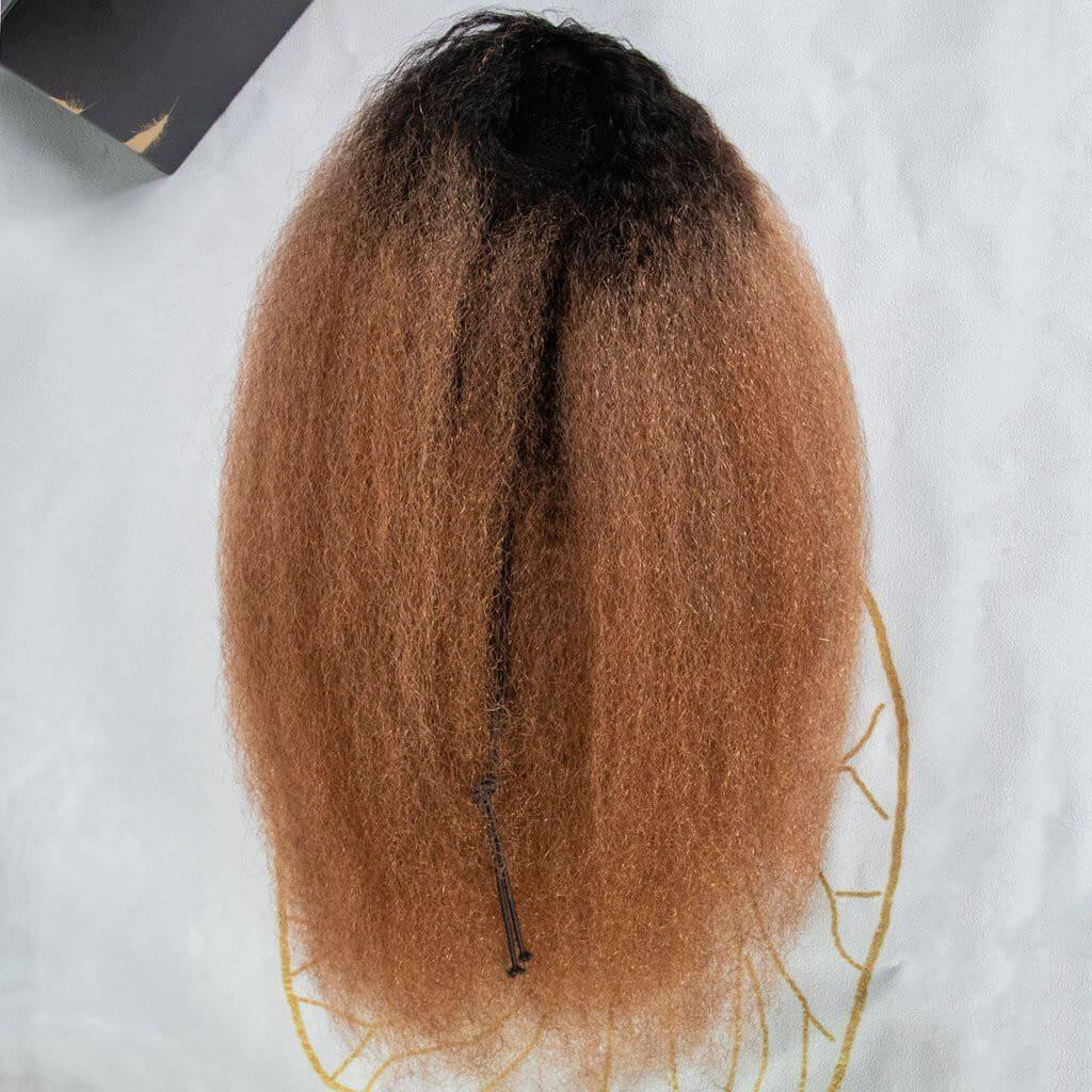 Kinky Straight Natural Mix Color Drawstring Ponytail 120-150g - Image 31