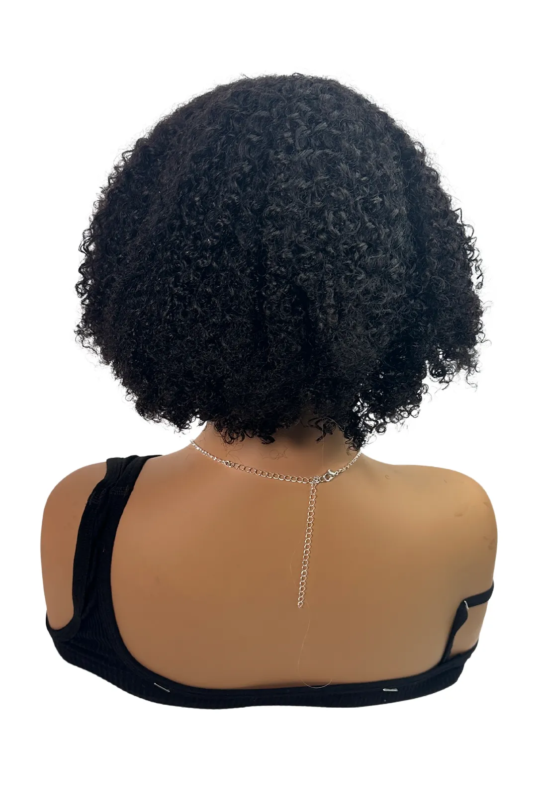 Ygwigs Non Lace Scalp Top Wig Afro Kinky Curly 14-16 inch Natural Color - Image 3