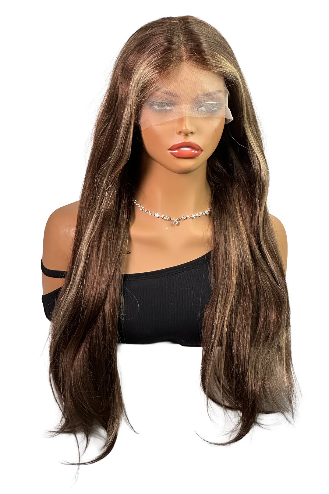 Ygwigs T Part Lace Wig Highlight 27# Straight 20-22 inch