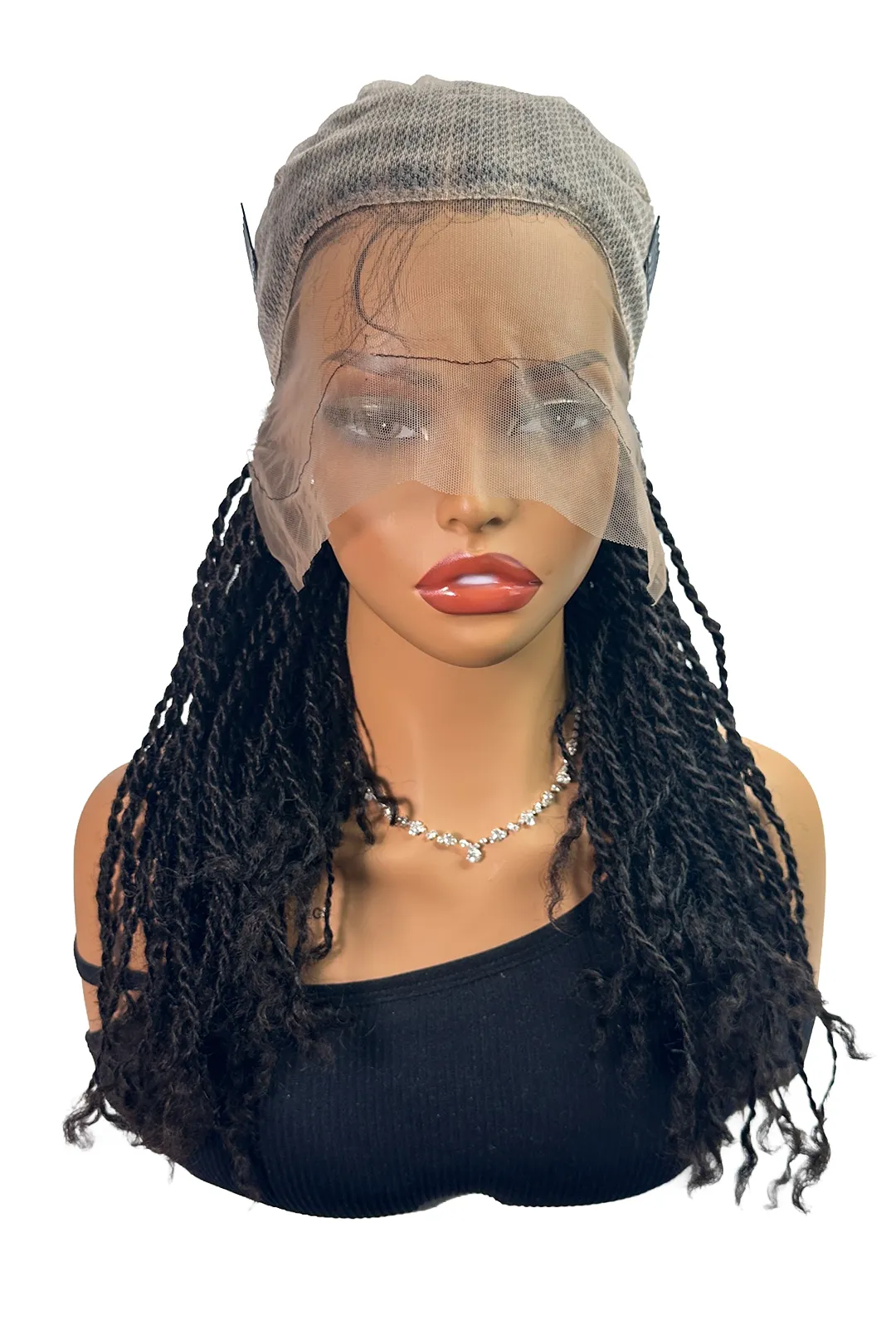 Ygwigs Twist Braids Full Lace Wig 18inch 100% Virgin Hair - Image 4