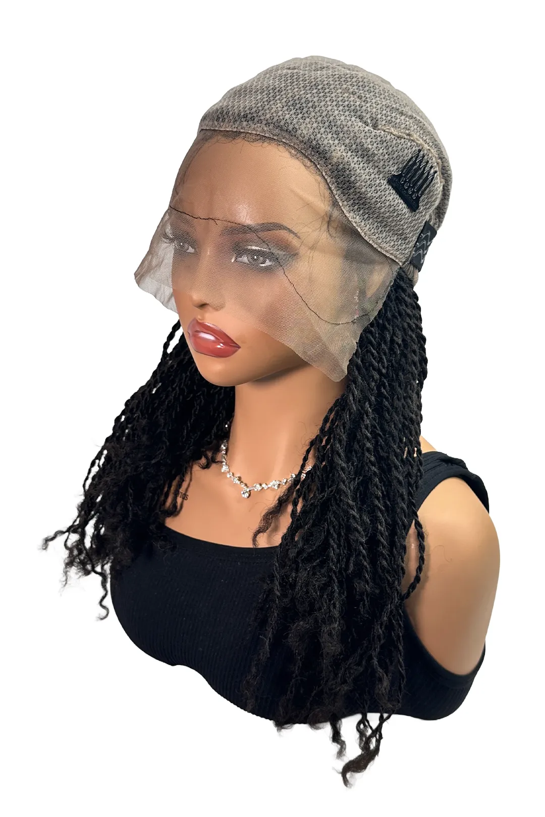 Ygwigs Twist Braids Full Lace Wig 18inch 100% Virgin Hair - Image 5