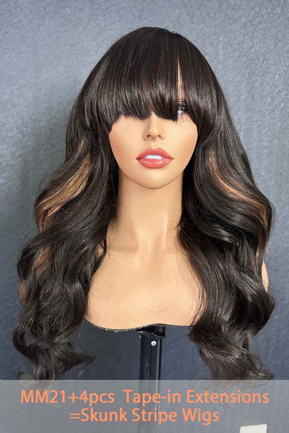 Non-Lace Scalp Top Wigs Yaki Wave with Bangs Virgin Human Hair - Image 8